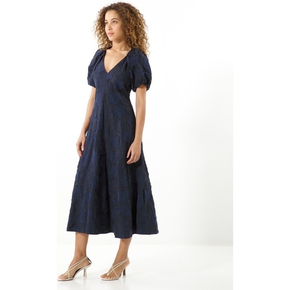 NWT Tanya Taylor Harley Maxi Dress Navy 6 - Picture 1 of 13